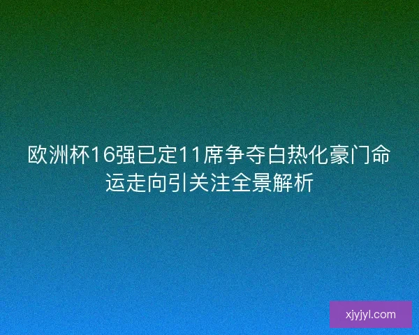 欧洲杯16强已定11席争夺白热化豪门命运走向引关注全景解析