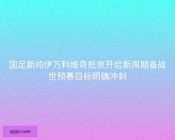 国足新帅伊万科维奇抵京开启新周期备战世预赛目标明确冲刺 国足新帅伊万科维奇抵京开启新周期备战世预赛目标明确冲刺